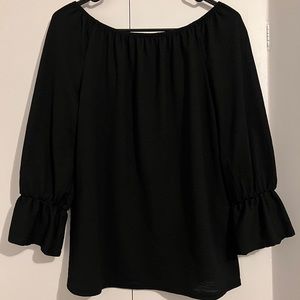 Black off the shoulder top